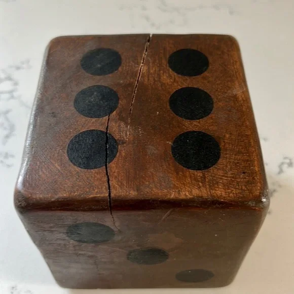 Crate&barrel Rustic Oversized Wooden Dice - Picture 10 of 16